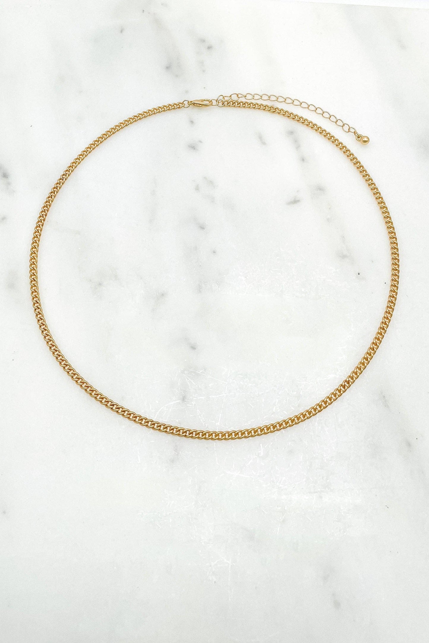 Lucy Necklace in Matte Gold