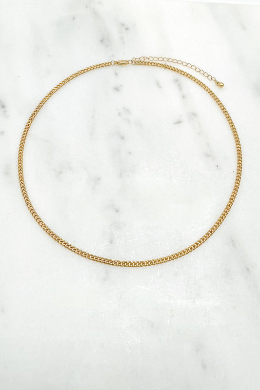 Lucy Necklace in Matte Gold