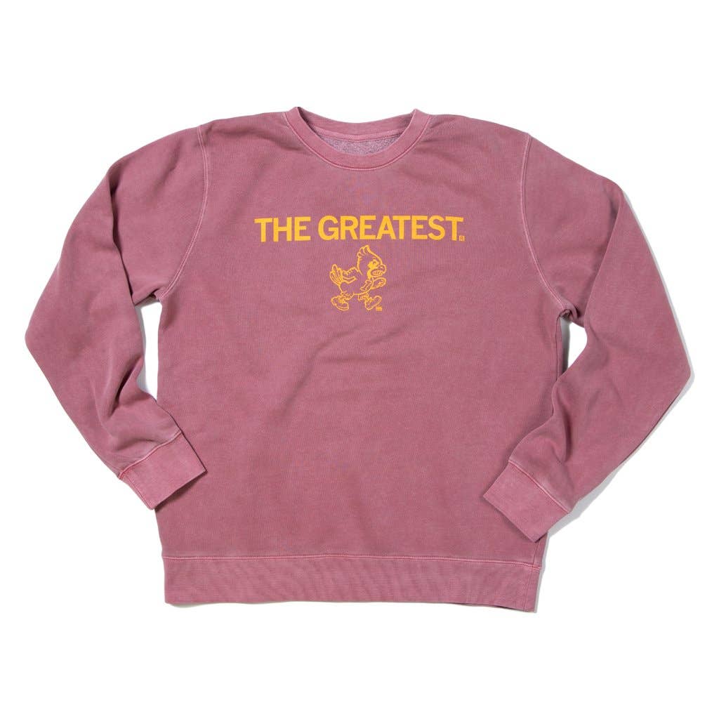 The Greatest Cy Crew Sweatshirt in Pigment Maroon by Raygun