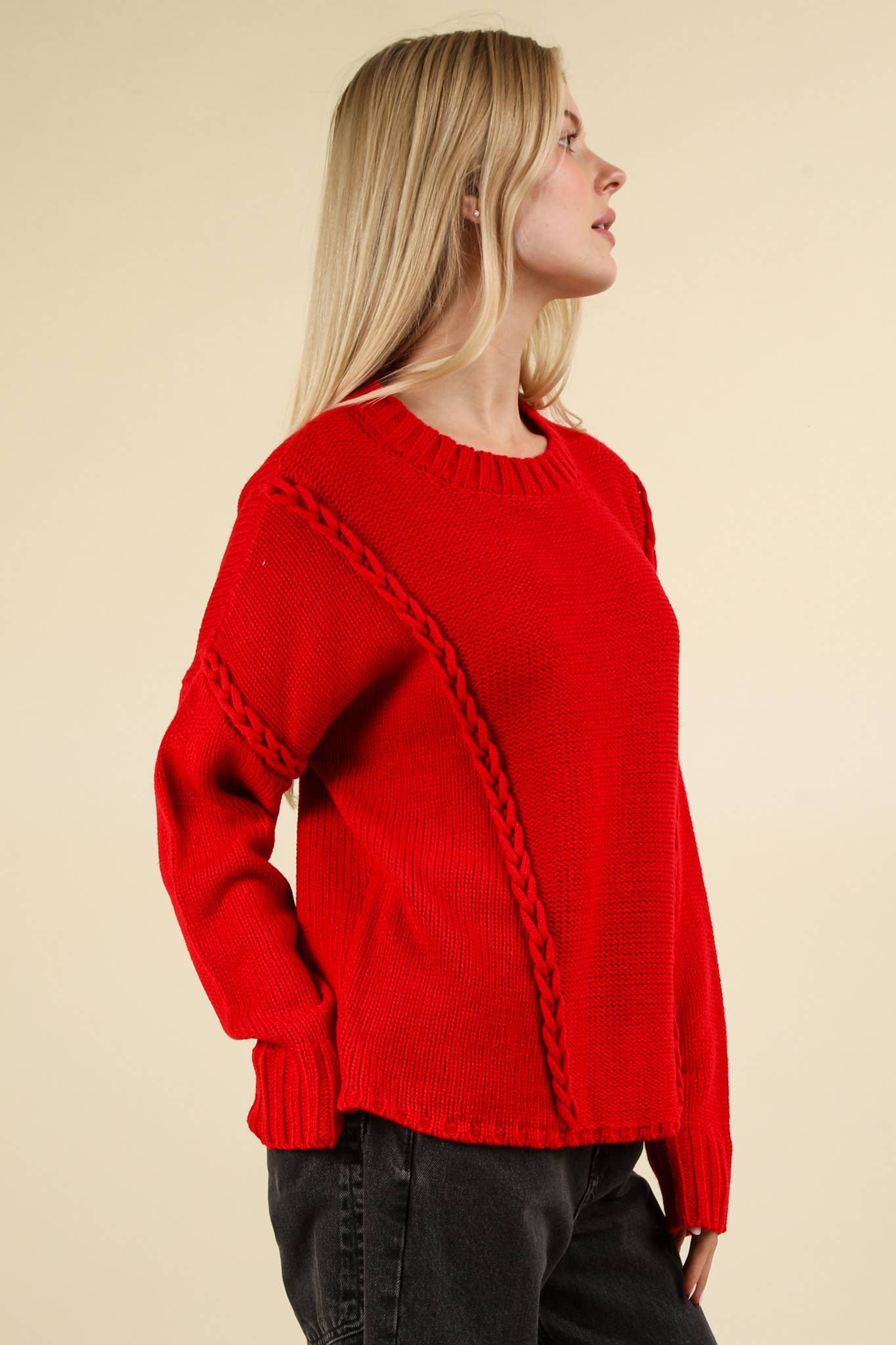 The Cindy Sweater in Red