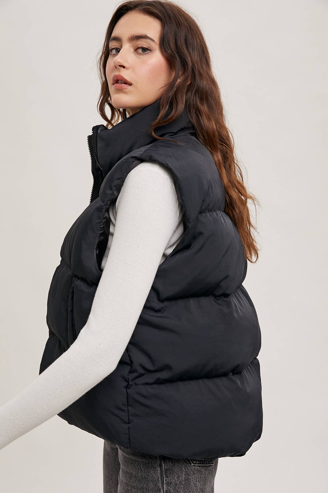 Chelsea Puffer Vest in Black