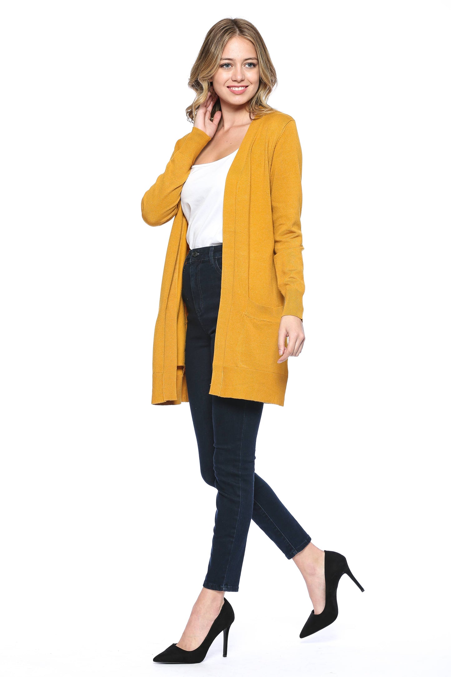 Riley Cardigan in Mustard