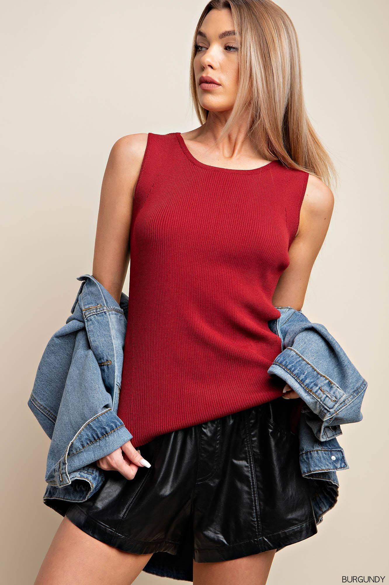 The Matildia Top in Burgundy