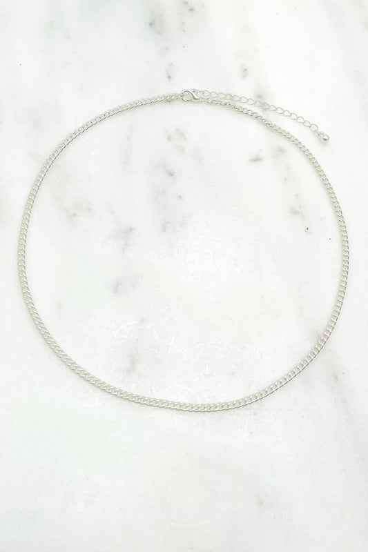 Lucy Necklace in Matte Silver