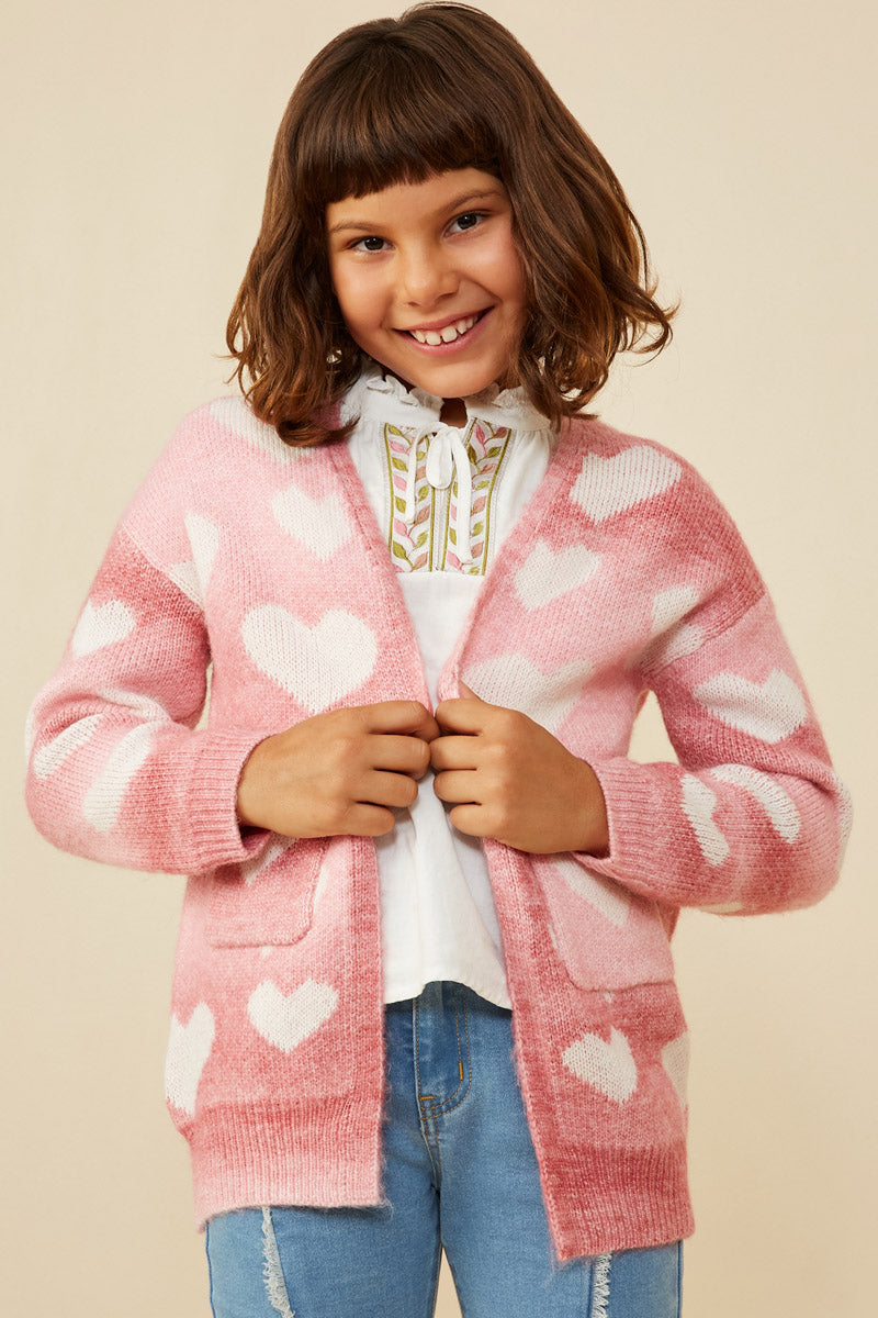 Girls Heart Cardigan