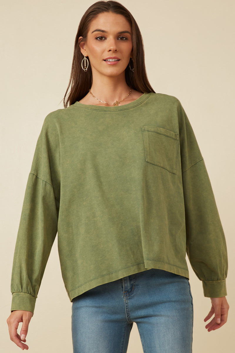 The Lydia top in olive