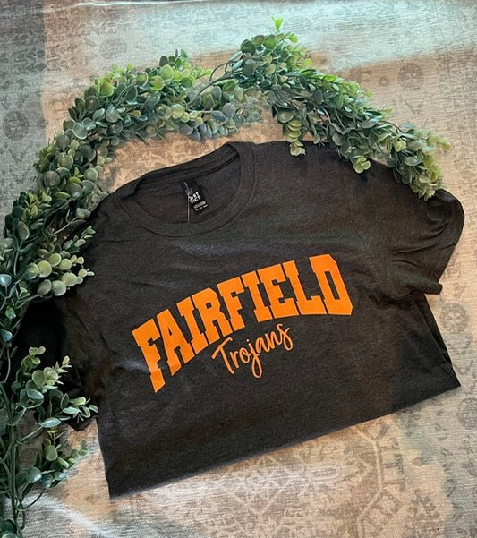 Fairfield Trojan T-Shirt in Charcoal