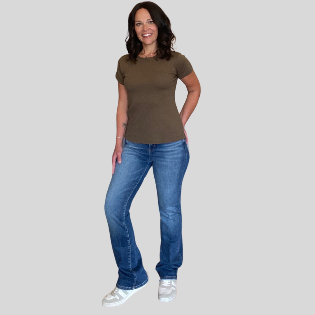 Lexi Tee in Caper Green by Thread & Supply