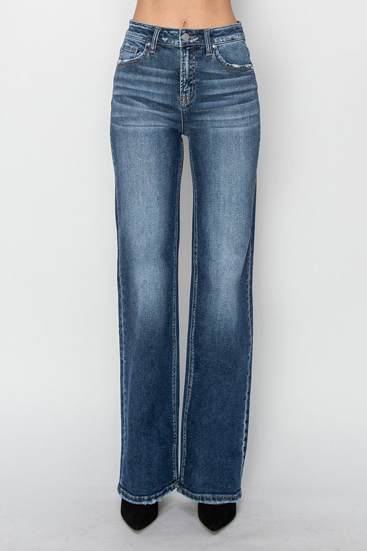 High Rise Straight Jeans by Risen