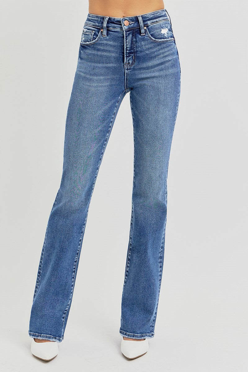 Tummy Control High Rise Straight Jeans by Risen