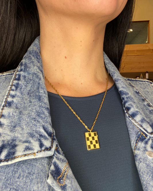 Bobby Checkered Necklace