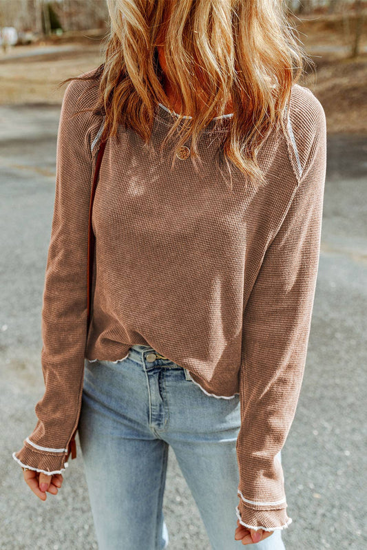 The Samantha Top in Brown