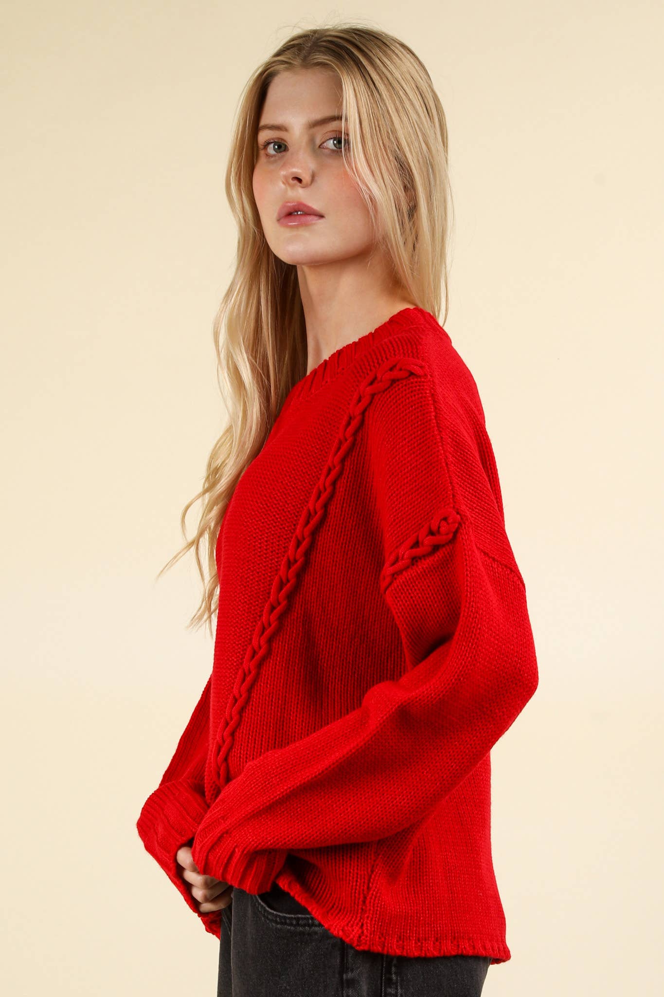 The Cindy Sweater in Red