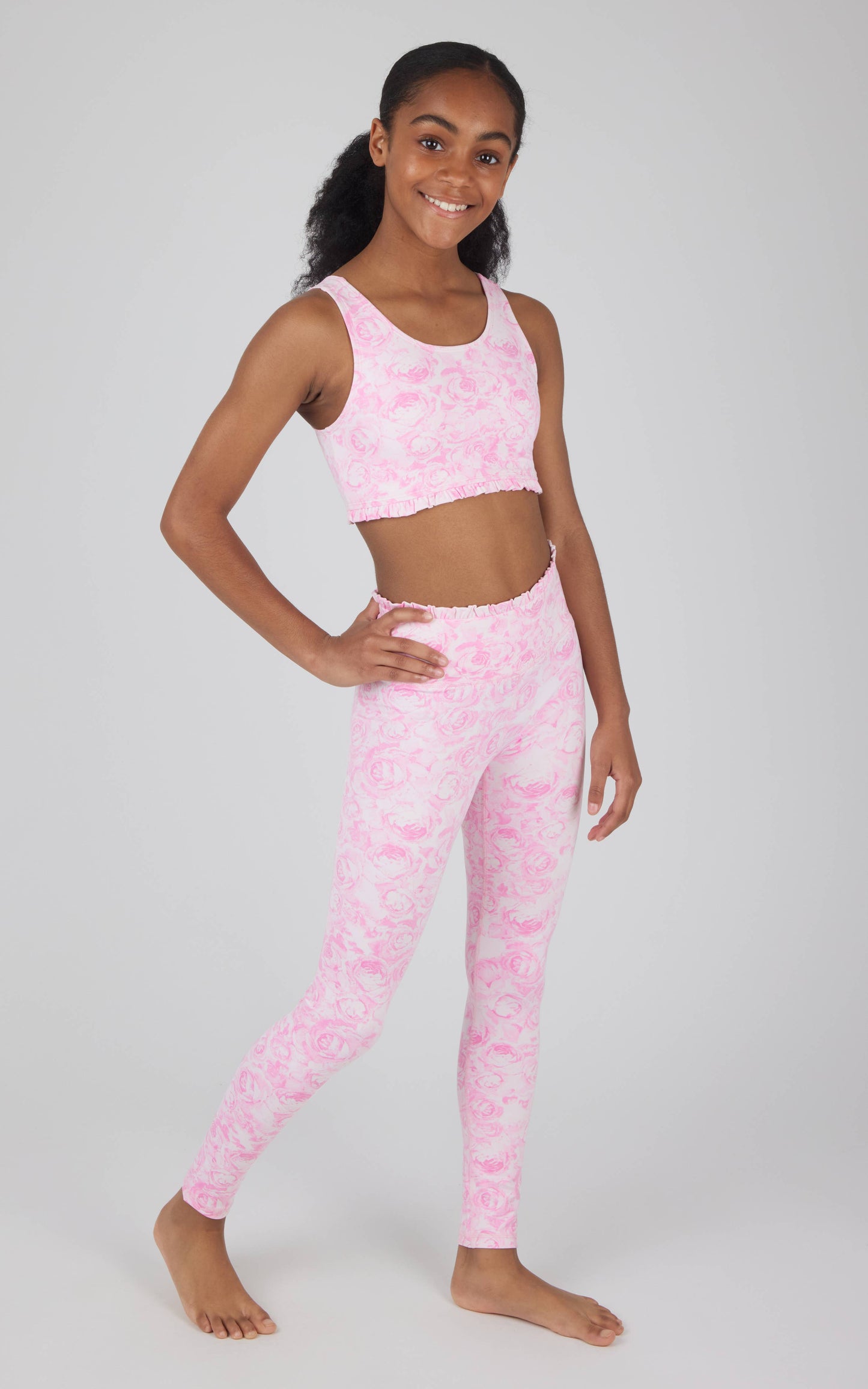 Anna Girls Lux Ruffle Bra and Leggings Set