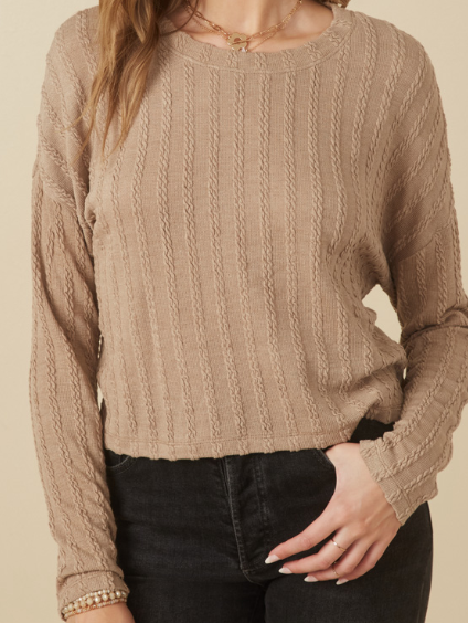 Emily Knit Top in Mocha