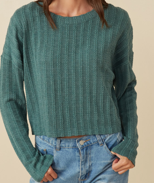 Emily Knit Top in Green