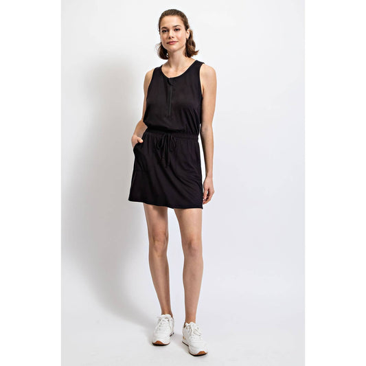 The Lizzie Romper Dress in Black